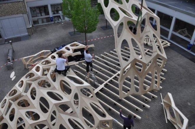 Bowooss, Bionic Research Pavilion, Germany, architecture, green building, biomimicry, nature