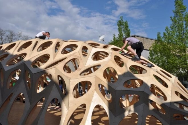 Bowooss, Bionic Research Pavilion, Germany, architecture, green building, biomimicry, nature