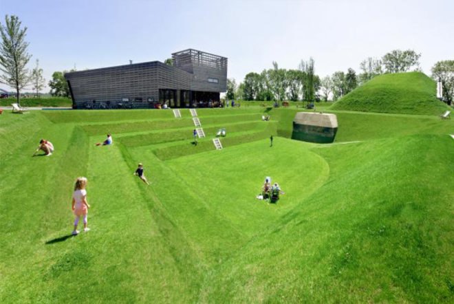 green design, eco design, sustainable design, Culemborg, Fort Wek aan't Spoel, Holland, Adaptive reuse, inundation locks, Rietveld Landscape, Atelier de Lyon, disused fort