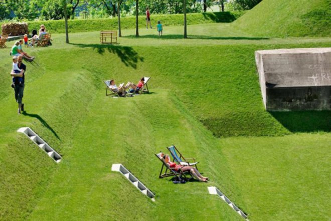 green design, eco design, sustainable design, Culemborg, Fort Wek aan't Spoel, Holland, Adaptive reuse, inundation locks, Rietveld Landscape, Atelier de Lyon, disused fort