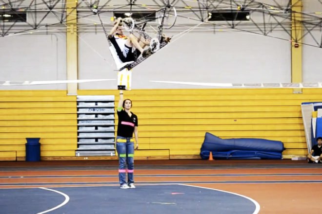 altitude record, AltitudeRecord, gamera, gamera 2, Gamera2, helicopter, human powered flight, human powered helicopter, HumanPoweredFlight, HumanPoweredHelicopter, quadrocopter, rotorcraft, UMD, university of maryland, UniversityOfMaryland, unofficial record, UnofficialRecord, video