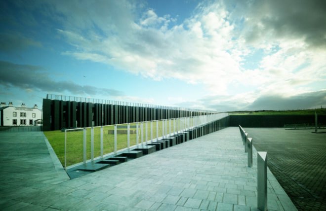 green design, eco design, sustainable design, green building, eco building, sustainable building, heneghan peng, giant's causeway, causeway, basalt, ireland causeway, ireland giant's causeway, ireland basalt, coastal ireland, giant's causeway visitor center, world heritage site, green ireland, eco ireland, sustainable ireland, ireland building, green monuments, green monument ireland, world wonder, natural wonder