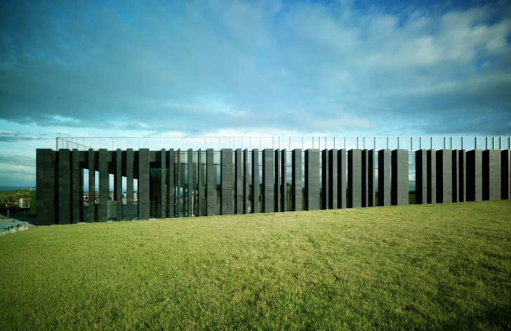 green design, eco design, sustainable design, green building, eco building, sustainable building, heneghan peng, giant's causeway, causeway, basalt, ireland causeway, ireland giant's causeway, ireland basalt, coastal ireland, giant's causeway visitor center, world heritage site, green ireland, eco ireland, sustainable ireland, ireland building, green monuments, green monument ireland, world wonder, natural wonder