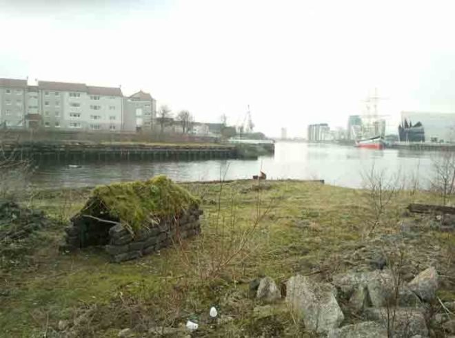 kevin langan, survival shelter, scotland, natural resources, 100 wild huts, hut, blog, river, glasgow