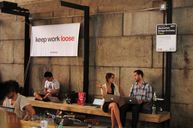 Loosecube, DUMBO archway office, work under the manhattan bridge, co working nyc, co working brooklyn, free office space nyc, free office space brooklyn