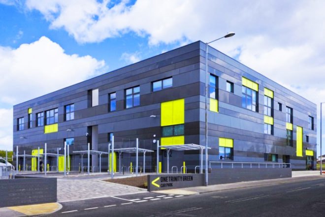 BREEAM, Plus Three Architecture, incubator, green roof, Trinity One, UK, South Shields, Brownfield, green design, sustainable design, eco-design