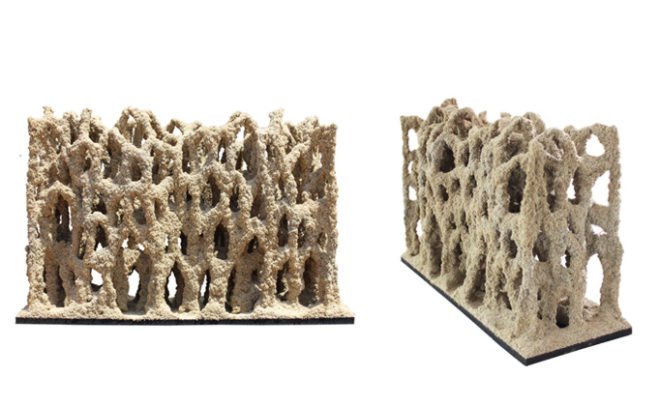 IAAC, Sand Spray, Robotic Printer, 3D Printer, 3D Printing, Robotic Building, Eco-Architecture, Ecologically Friendly Building, Green Building