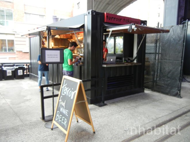 terroir, terroir wine bar, wine bar on high line, shipping container restaurant on high line, high line food, high line eatery, terroir on the porch, shipping container restaurant, wine bar high line, high line bar, bars high line,