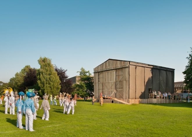 Theater on the Fly, West Sussex, England, Assemble, UK, recycled materials, temporary design, green design, sustainable design, eco-design, green design, Chichester Festival Theater