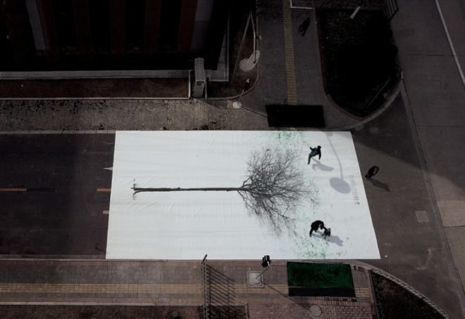 green art, eco-art, art, alternative transportation, China, Shanghai, green advertising campaign, advertising campaign, transport, eco-friendly transportation