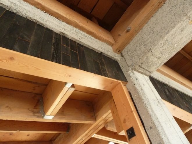 Sightglass Coffee, Architecture and the City, Boor Bridges Architecture, green design, sustainable materials, coffee roaster, bay laurel, burnt wood, buttress, shou-sugi-ban