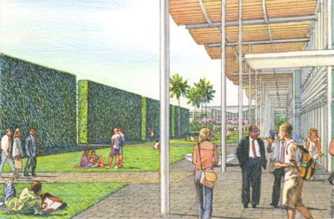 Bohlin Cywinski Jackson, Newport Beach, Civic Center and Park, City Hall, Park, Library, Parking Garage, LEED Silver, Architecture, Planning, Sustainable