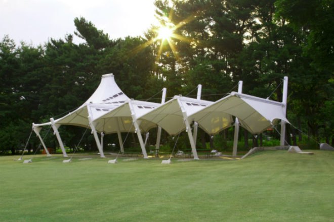 Birdair, Meadow Structure, Staten Island's Childrens Museum, solar shade structure, pv shade structure, marpillero pollak architects