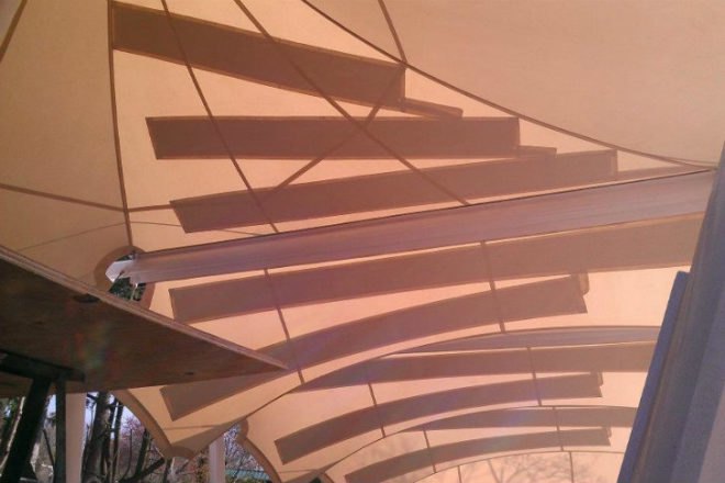 Birdair, Meadow Structure, Staten Island's Childrens Museum, solar shade structure, pv shade structure, marpillero pollak architects