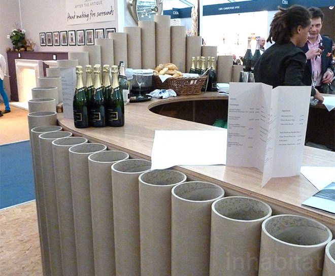 cardboard, post tubes, Decorex, London Design Festival, LDF12, eco design, green design, sustainable design,