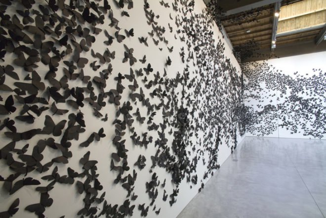 Carlos Amorales, moths, Black Cloud, butterflies, Yvon Lambert Gallery