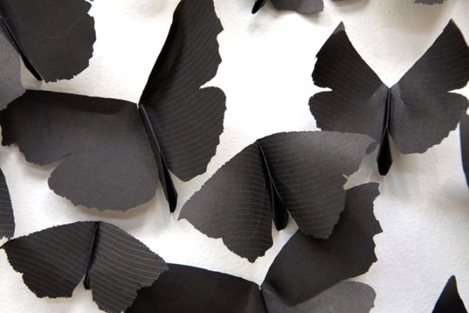 Carlos Amorales, moths, Black Cloud, butterflies, Yvon Lambert Gallery