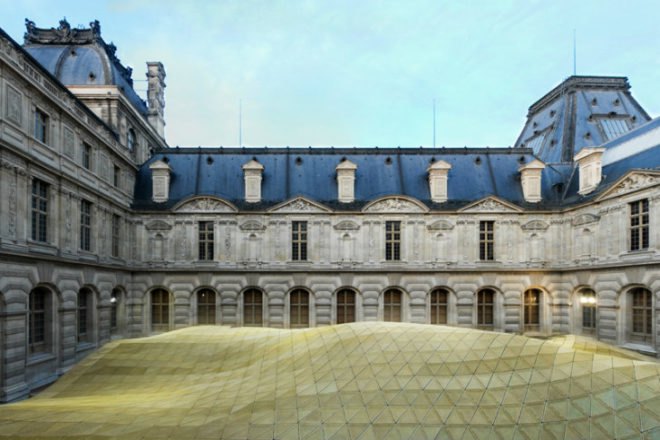 Department of Islamic Arts, Mario Bellini, Rudy Ricciotti, Louvre, daylighting, eco museum, golden roof