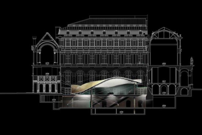 Department of Islamic Arts, Mario Bellini, Rudy Ricciotti, Louvre, daylighting, eco museum, golden roof