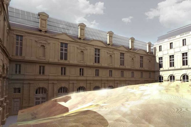 Department of Islamic Arts, Mario Bellini, Rudy Ricciotti, Louvre, daylighting, eco museum, golden roof