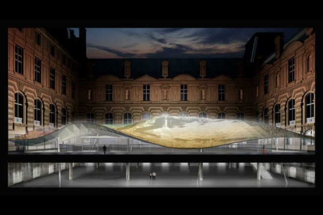 Department of Islamic Arts, Mario Bellini, Rudy Ricciotti, Louvre, daylighting, eco museum, golden roof