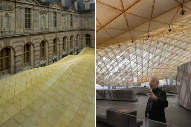 Department of Islamic Arts, Mario Bellini, Rudy Ricciotti, Louvre, daylighting, eco museum, golden roof