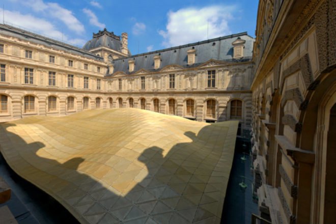 Department of Islamic Arts, Mario Bellini, Rudy Ricciotti, Louvre, daylighting, eco museum, golden roof