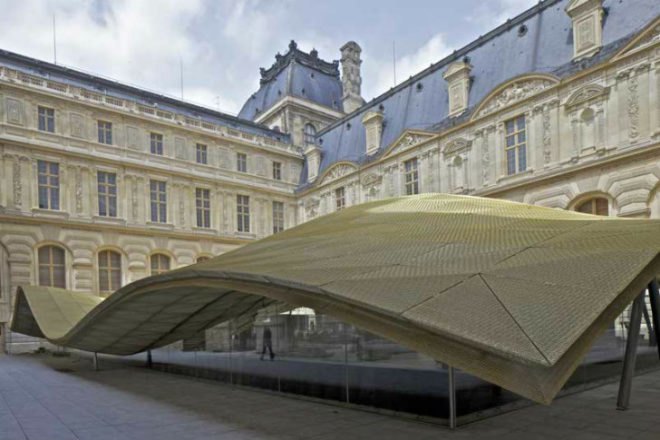 Department of Islamic Arts, Mario Bellini, Rudy Ricciotti, Louvre, daylighting, eco museum, golden roof