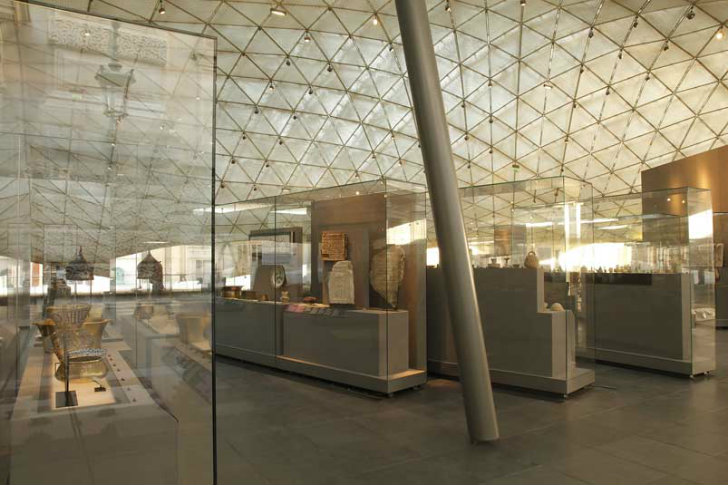 Department of Islamic Arts, Mario Bellini, Rudy Ricciotti, Louvre, daylighting, eco museum, golden roof