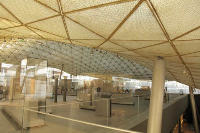 Department of Islamic Arts, Mario Bellini, Rudy Ricciotti, Louvre, daylighting, eco museum, golden roof
