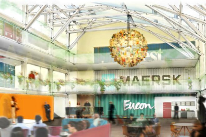 Detroit, Collision Works, koop.am, shipping containers, cargotecture, boutique hotel, shipping container home