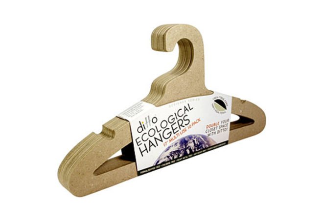 Sustainable design, eco design, green design, Ditto Recycled Hangers, 100% recycled paper, recycled PET plastics, eco-friendly cltohing hangers, soy inks, toxin free, eco fashion, environmentally friendly fashion, green fashion
