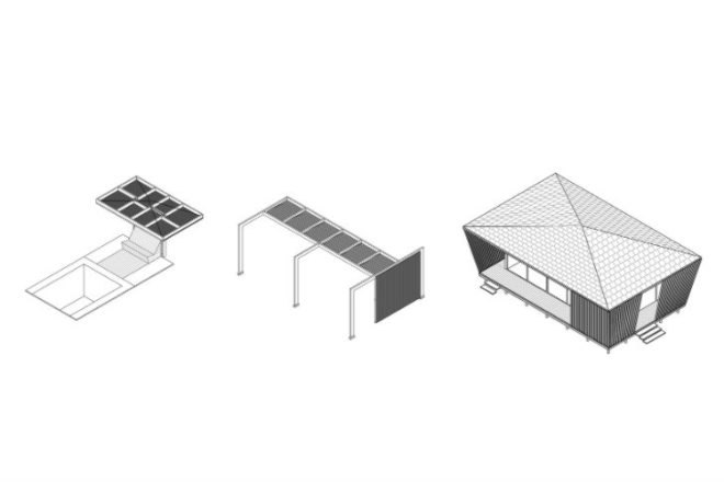 Dojo, Umwelt, Lucía Cavecedo García, passive cooling, shade structure, chile,