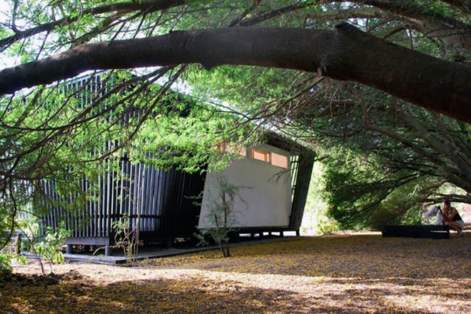 Dojo, Umwelt, Lucía Cavecedo García, passive cooling, shade structure, chile,