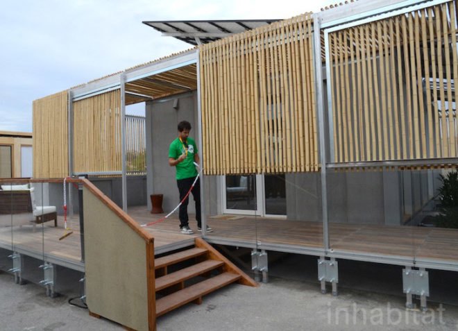 Ekó House, team Brasil, Madrid, SDE 2012, Solar Decathlon, Europe, green design, sustainable design, prefab design, eco-design, bamboo, natural materials, solar power, clean tech, compost toilet, rainwater harvesting