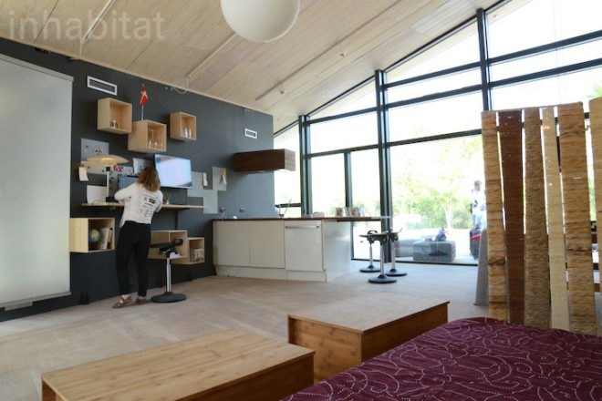 Denmark, Team DTU, FOLD, solar energy, PVT, photovoltaic, RAcell, Rockwood Aerowolle, Kerto wood, green design, sustainable design, DTU, Madrid, SDE 2012, Solar Decathlon Europe
