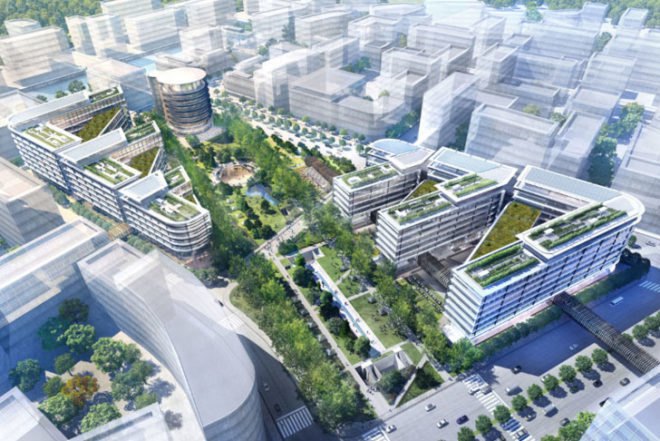 Foster + Partners, SunnyWorld Centre, Shanghai, Hongqiao Vantone SunnyWorld Centre, Shanghai Hongqiao CBD