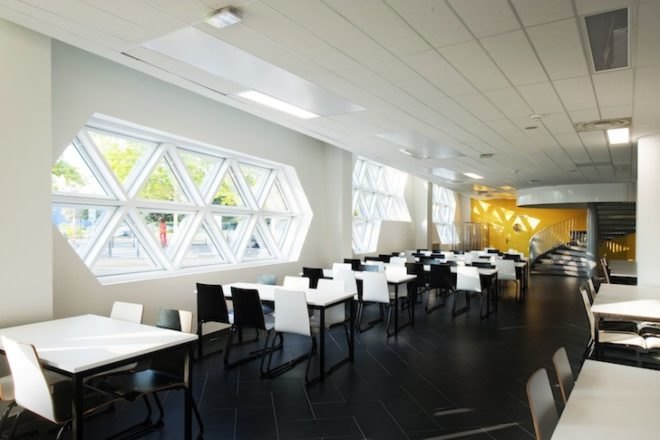 Fuksas Studio, Georges-Freche School of Hotel Management, anodized aluminum, solar power, photovoltaic panels, green design, sustainable design, eco-design, montpellier, france, mixed-use facility