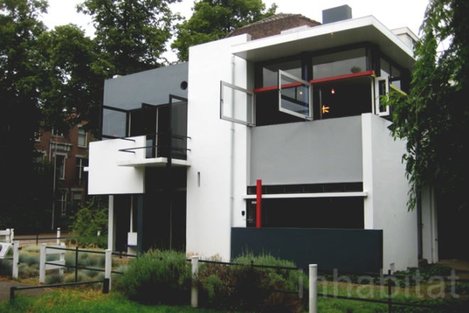 Rietveld Schröderhuis, Utrech, The Netherlands, Ana Lisa Alperovich, Piet Mondrian, Mrs. Truus Schröder-Schräder, Gerrit Rietveld, De Stijl's, Piet Mondrian, Red and Blue Chair, Dutch design, minimalistic, museum, UNESCO, opo-up furniture, sliding walls, cork floor, natural light, modern architecture, Architecture, Daylighting, Transforming Furniture
