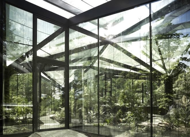 greenhouse, nature, cell division, biomimicry, green design, sustainable design, Gruningen Botanical Garden, Switzerland, north, subtropical plants