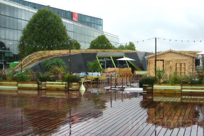 Les Docks, Cité de la Mode et du Design, Paris Design Week, Ana Lisa Alperovich for Inhabitat, paris, green roof, bars, club, Dominique Jakob, Brendan Macfarlane, Now!Le Off, Kristian Gavoille, Valerie Garcia, Air quality, Architecture, Landscape Architecture, Green renovation,