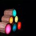 Judson Beaumont, Straight Line Designs, Tree Ring stump table, Light table, Vancouver design, recycled materials, recycled design, fluorescent lighting