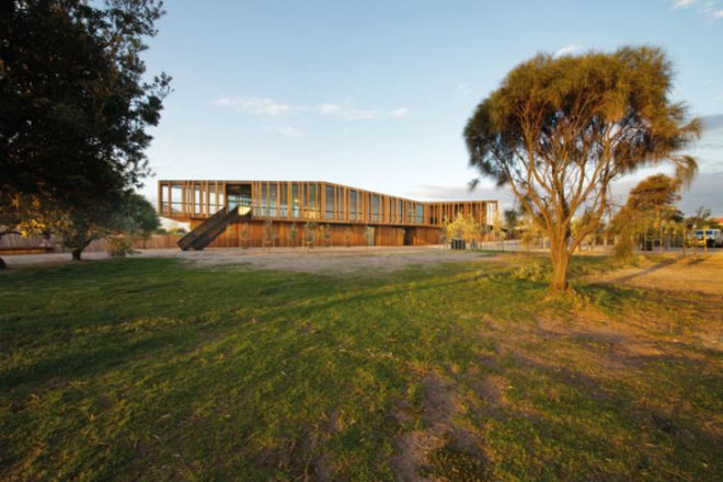 Keast Park Community Pavilion, Jackson Clements Burrows, lawn sports, community pavilion, australia, rainwater harvesting, sustainble timber
