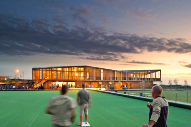 Keast Park Community Pavilion, Jackson Clements Burrows, lawn sports, community pavilion, australia, rainwater harvesting, sustainble timber