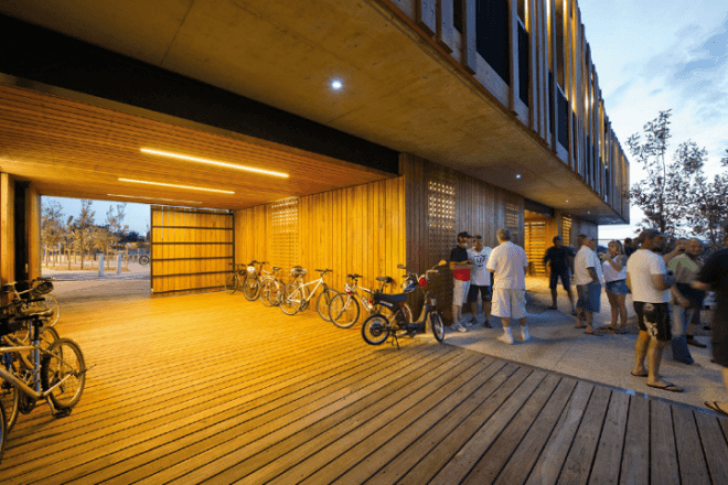 Keast Park Community Pavilion, Jackson Clements Burrows, lawn sports, community pavilion, australia, rainwater harvesting, sustainble timber