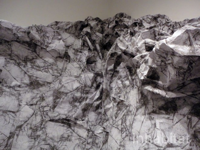 green design, eco design, sustainable design, Liliana Porter, Wrinkle Environment, Reina Sofia Museum, eco art, recyclable art, paper art, paper artwork, recycled paper art