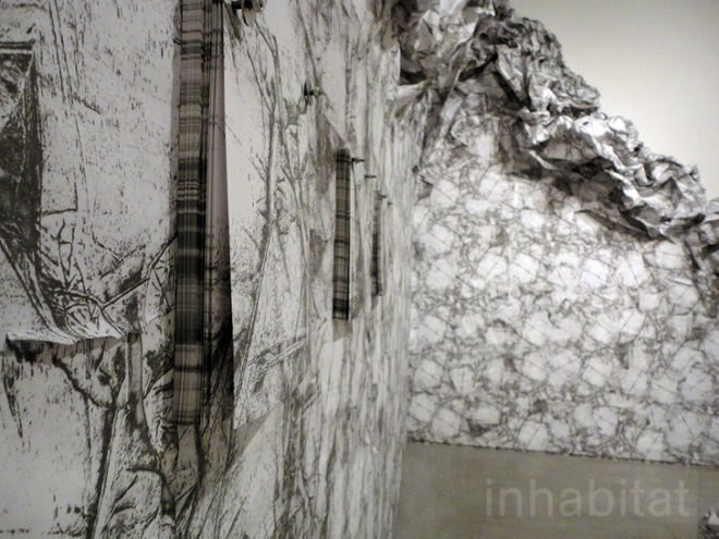 green design, eco design, sustainable design, Liliana Porter, Wrinkle Environment, Reina Sofia Museum, eco art, recyclable art, paper art, paper artwork, recycled paper art