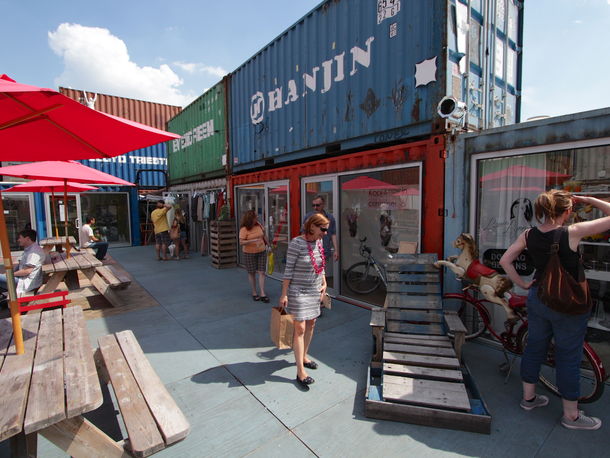 green design, eco design, sustainable design, Loosecubes, Dekalb Market, Brooklyn workspace, Brooklyn co-working, cargotecture, shipping container office