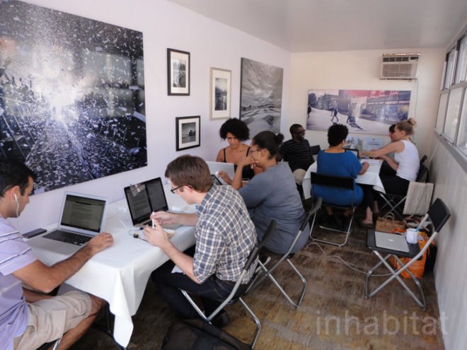 green design, eco design, sustainable design, Loosecubes, shipping container, cargotecture, Dekalb market, brooklyn, Coworking, coworking brooklyn