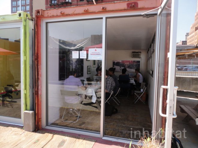 green design, eco design, sustainable design, Loosecubes, shipping container, cargotecture, Dekalb market, brooklyn, Coworking, coworking brooklyn